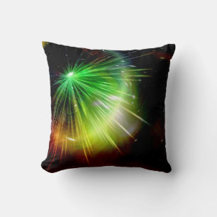 Sun rays on a colourful sky cushion