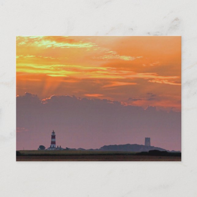 Sun rays over Happisburgh Postcard (Front)