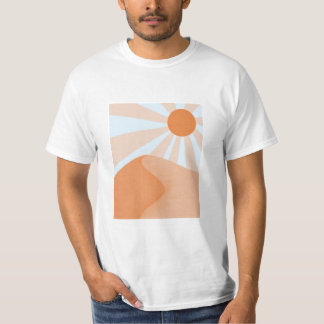 sun rays over Sand dunes - printed T-Shirt