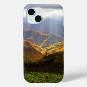 Sun Rays Over Shirakami-Sanchi Mountains iPhone 15 Case
