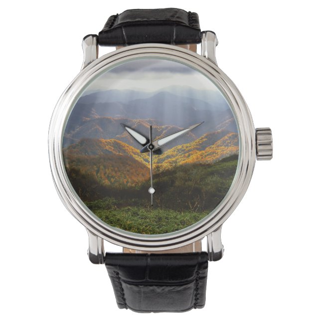 Sun Rays Over Shirakami-Sanchi Mountains Watch (Front)