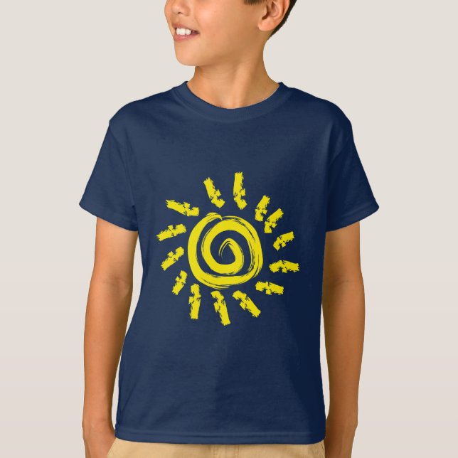Sun Rays Paint Strokes T-Shirt (Front)