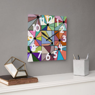 Sun Rays  Square Wall Clock