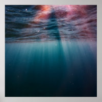 sun rays under water