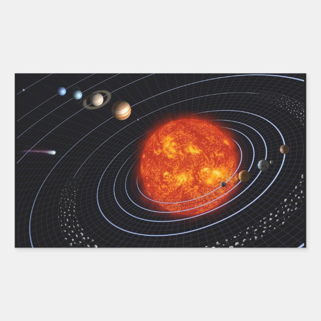 Sun Rectangular Sticker (Front)