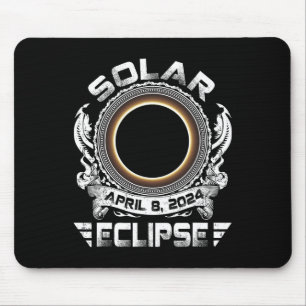 Sun Retro Solar Eclipse 2024 Totality April 8 Men Mouse Pad