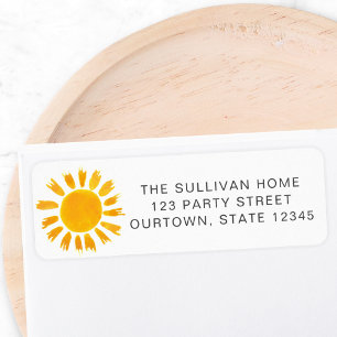 Sun Return Address Label