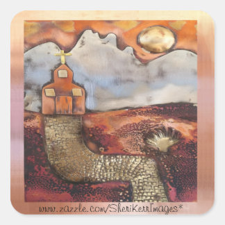 Sun Rise Church By Sheri Kerr Square Sticker