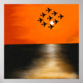 Sun rise Formation Poster