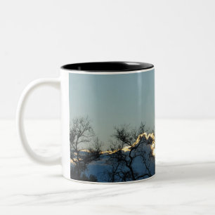 Sun rise on a farm called Poortjie south africa Two-Tone Coffee Mug