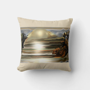 Sun Rise On the Desert Southwestern Abstract Art Cushion