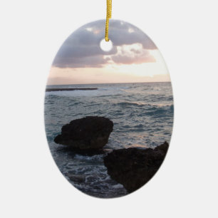 Sun Rise on the Riviera Maya Ceramic Tree Decoration