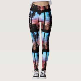 sun rise over the bay leggings