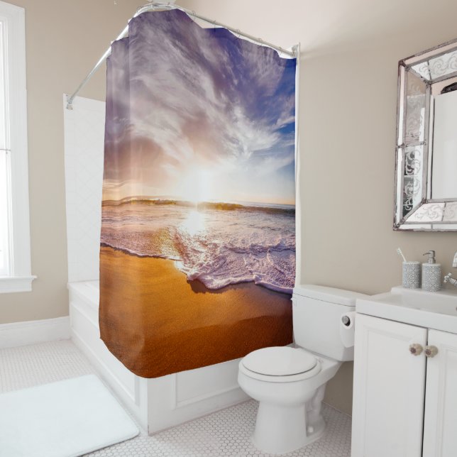 Sun Rise Scene Shower Curtain (In Situ)