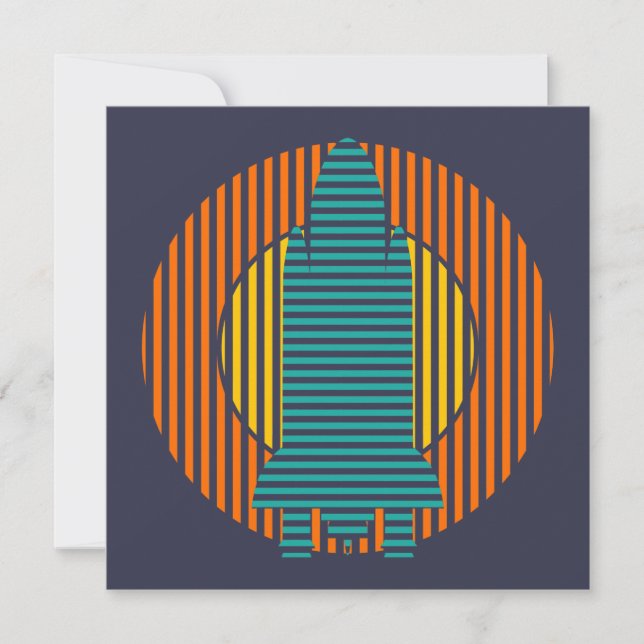 sun rocket stripes invitation (Front)