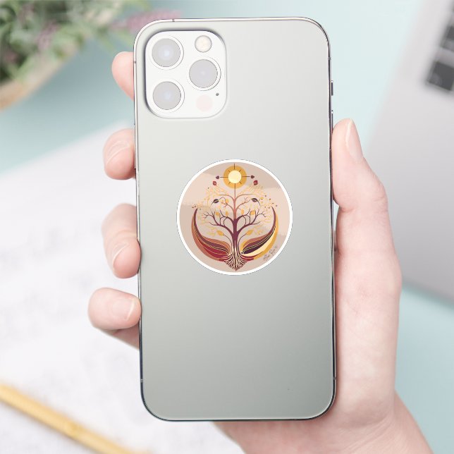 Sun & Roots Tree of Life | Grounded Roots Decal (Phone)