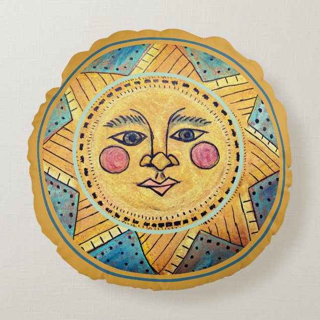 Sun Round Pillow (Front)