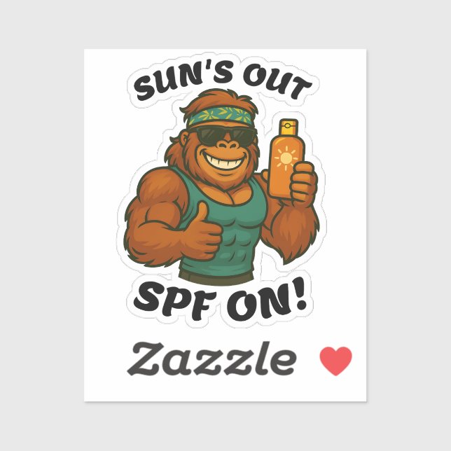 Sun’s Out SPF On – Funny Summer Orangutan Fitness  (Sheet)