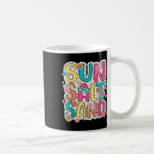 Sun Salt Sand Funny Beach Palm Tree Summer Vacatio Coffee Mug