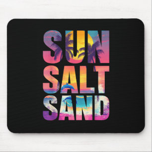 Sun Salt Sand Summer Beach Vibes Family Vacation R Mouse Pad