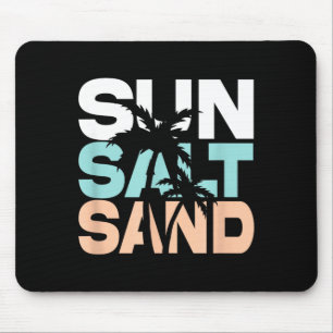 Sun Salt Sand Summer Retro Colourful Happy Holiday Mouse Pad