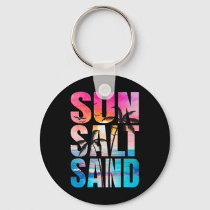 Sun Salt Sand Summer Vacation Hawaii Beach Funny F Key Ring