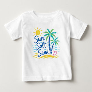 Sun Salt Sand – Tropical Beach Palm Tree Summer  Baby T-Shirt