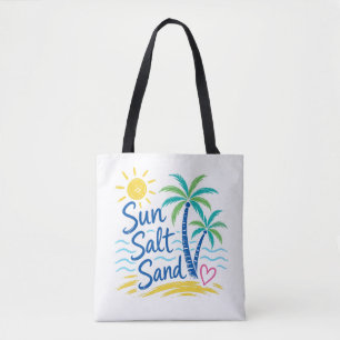 Sun Salt Sand – Tropical Beach Palm Tree Summer  Tote Bag