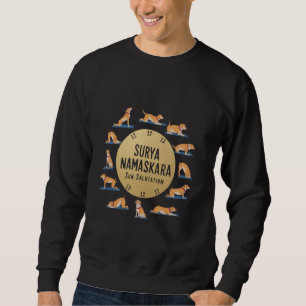 Sun Salutation Dog Puppy Pet Lover Yoga Meditation Sweatshirt
