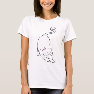Sun salutation downward kitty cat yoga silhouette T-Shirt