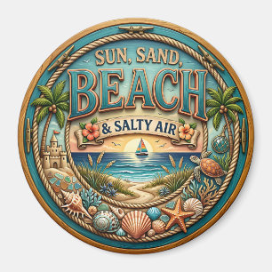 Sun, Sand Beach Magnet