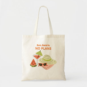 Sun, Sand & No Plans Tote Bag – Cute Summer Beach 