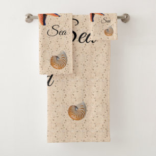 Sun, sand, & sand towel set