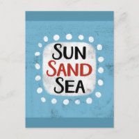Sun Sand Sea Postcard