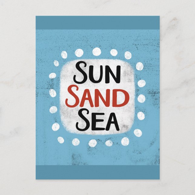 Sun Sand Sea Postcard (Front)