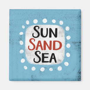 Sun Sand Sea Refrigerator Magnet