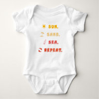 Sun Sand Sea Repeat – Beach Vibes Toddler Bodysuit