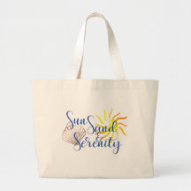 Sun Sand Serenity Large Beach Bag