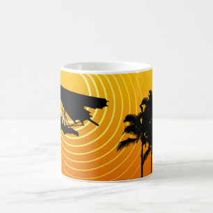 sun scene hang gliding coffee mug