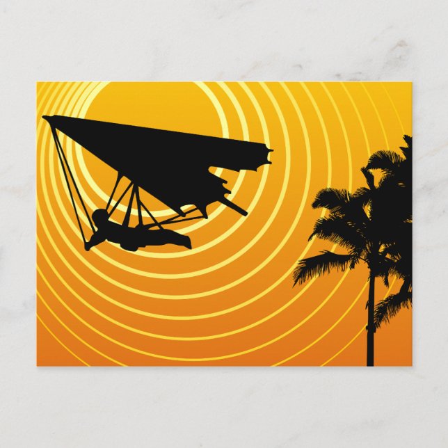 sun scene hang gliding postcard (Front)