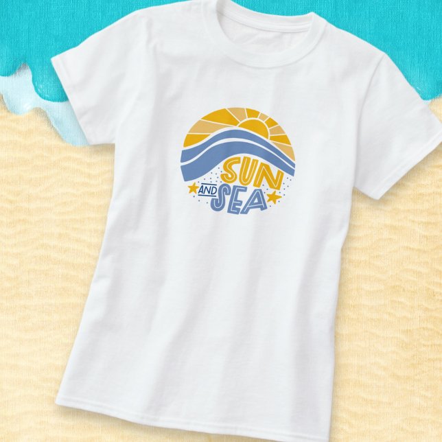 Sun, Sea and Summer Beach T-Shirt (Creator Uploaded)