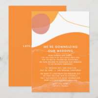 Sun Sea Sand Modern We're Downsizing Our Wedding