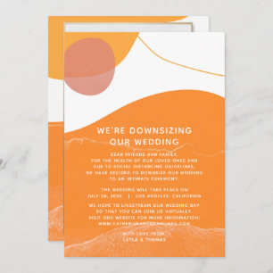 Sun Sea Sand Photo We're Downsizing Our Wedding Announcement