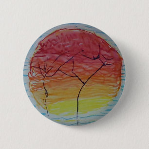 sun set on your shirt. 6 cm round badge