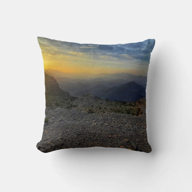 sun set over mountain  cushion (Front)