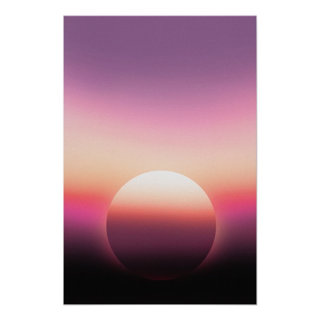 Sun Set Sky Sun colourful Poster (Front)