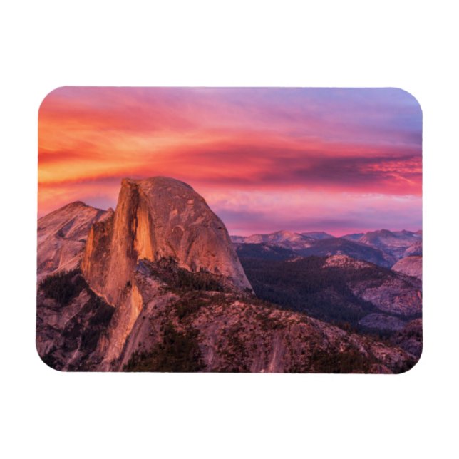 Sun Setting over A Rocky Landscape Magnet (Horizontal)