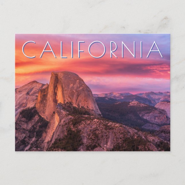 Sun Setting over A Rocky Landscape Postcard (Front)