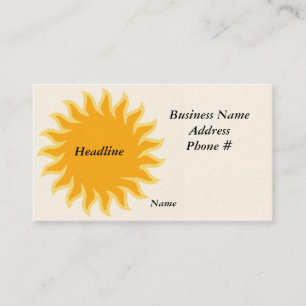 Sun shine business card