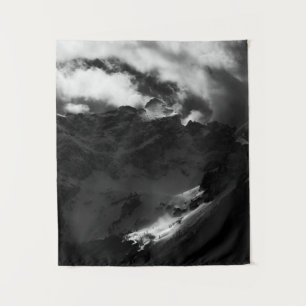 Sun shining on majestic mountain tapestry